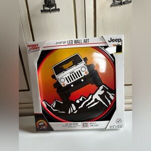 New Open Road Light Up LED wall art Jeep Vehicle Garage decor Collectible